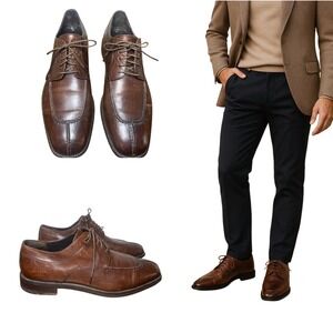 Cole Haan City Men's 10M Brown Leather Oxford Lace-Up Dress‎ Shoes